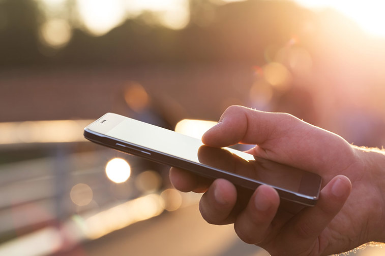 A phone in a person's hand